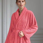Bathrobe - Plain Terry - Coral