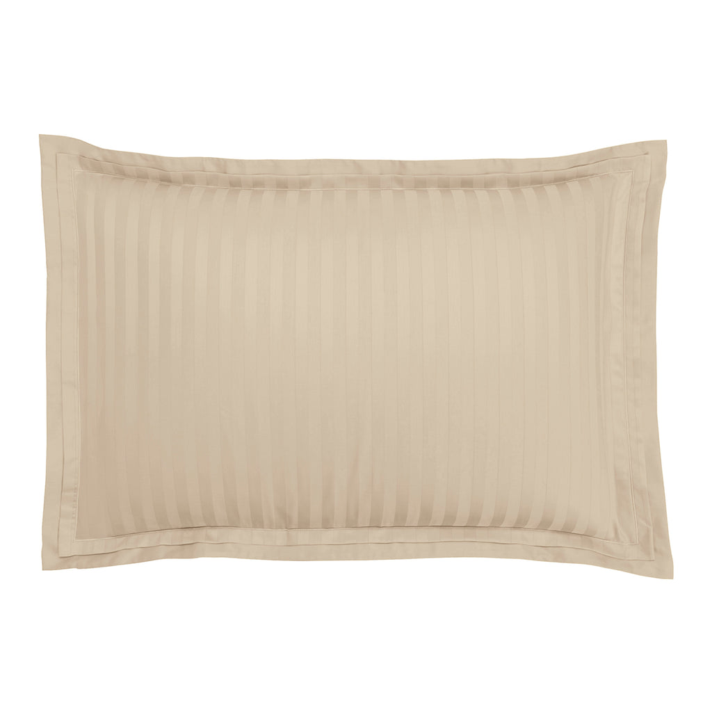 Satin Uni Jacquard - Pillowcase - Greige