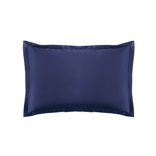 Taie D'Oreiller Unie - Satin Uni - Bleu