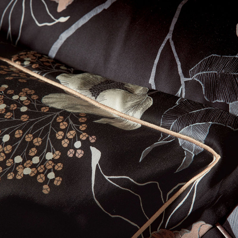 Taie D'Oreiller - Ambre Nuit - Noir Bronze