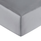 Plain Satin - Fitted Sheet - Gray