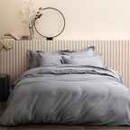 Plain Satin - Fitted Sheet - Gray