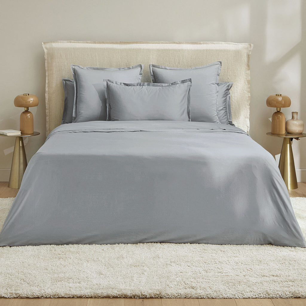 Plain Satin - Duvet Cover - Gray