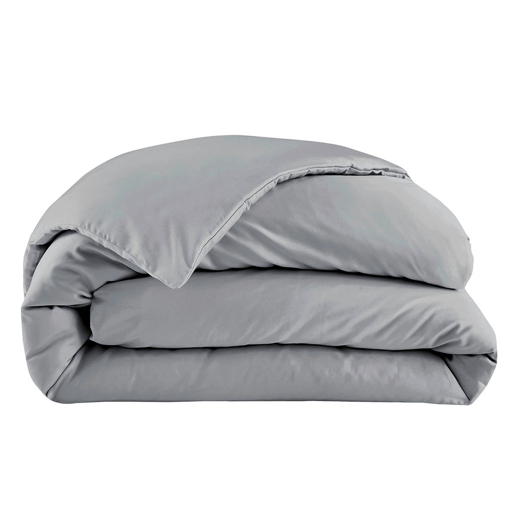 Plain Satin - Duvet Cover - Gray