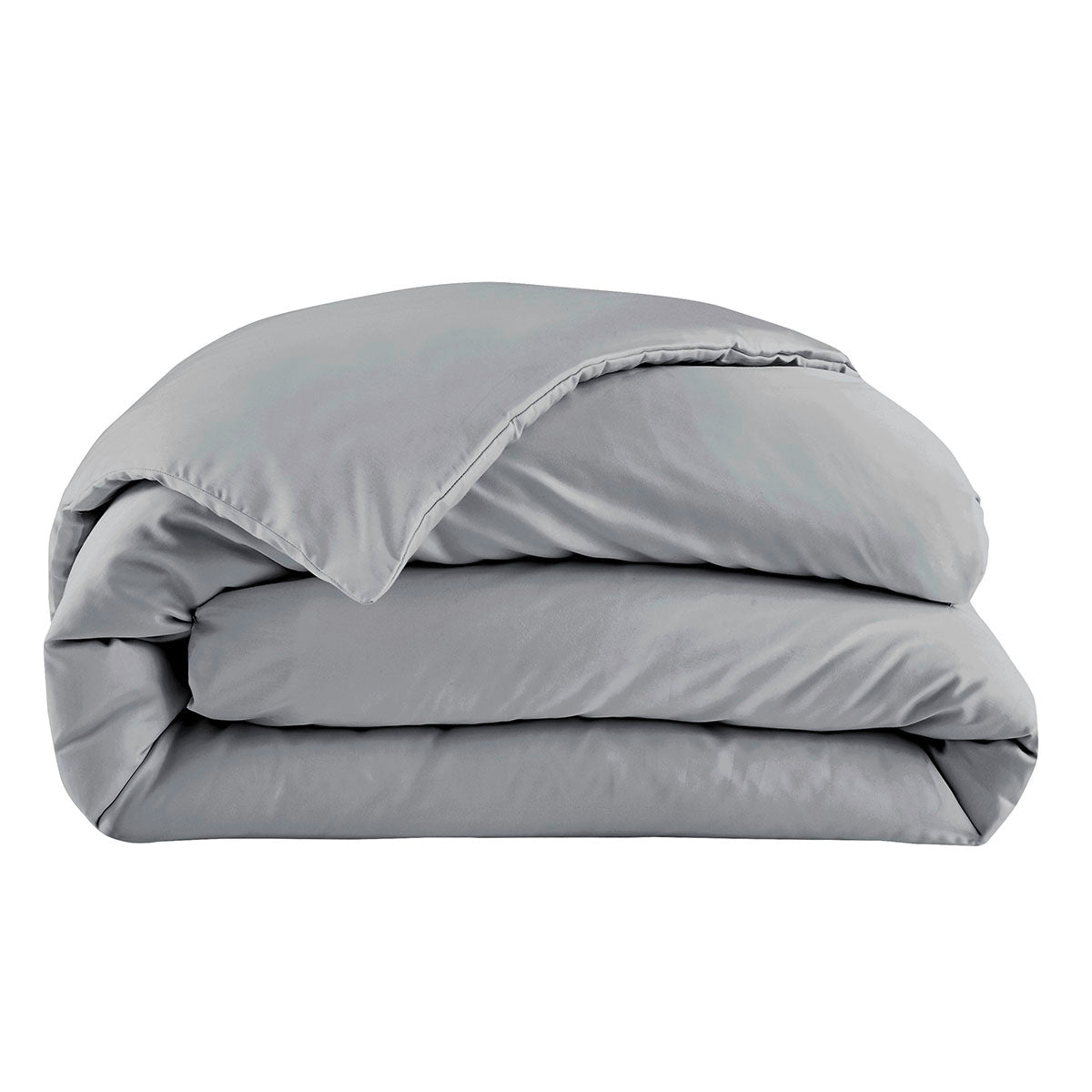 Plain Satin - Duvet Cover - Gray