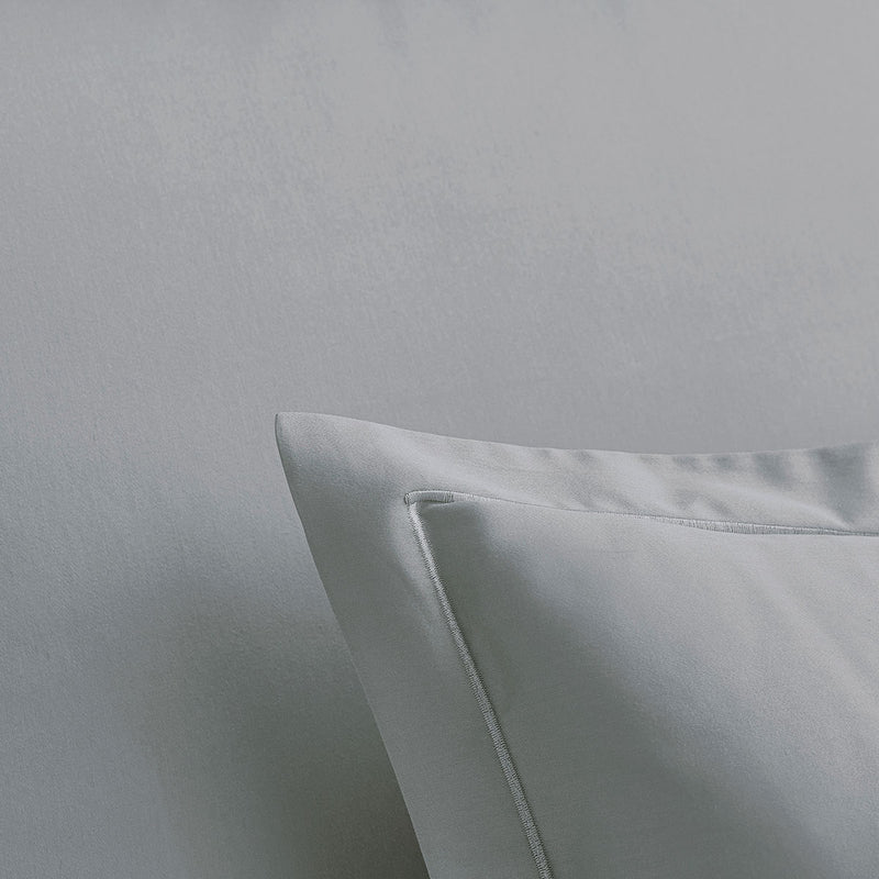 Satin Uni - Taie D'Oreiller - Gris
