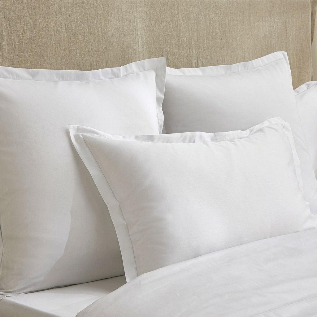 Satin Uni - Funda De Almohada - Blanco