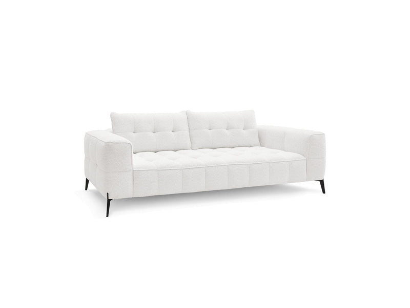 Canapé Droit Fixe 3 Places - Anis - Tissu Bouclette