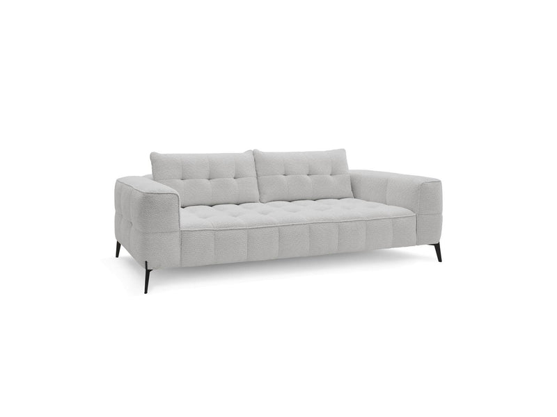 Canapé Droit Fixe 3 Places - Anis - Tissu Bouclette