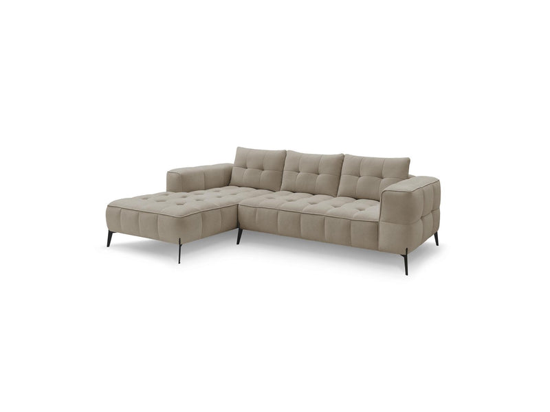 Canapé D'Angle Fixe - Anis - Tissu Texturé - Angle Gauche