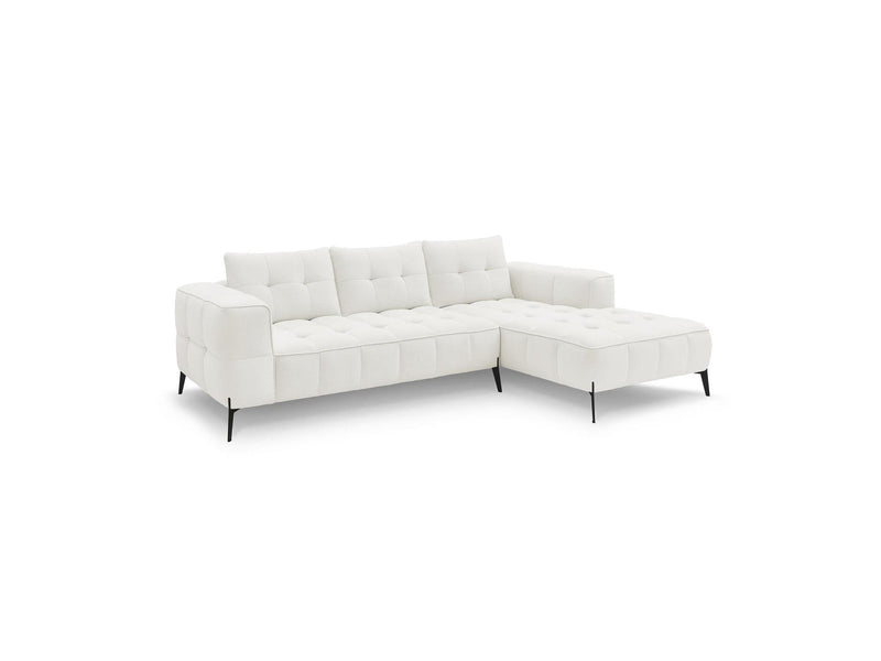 Canapé D'Angle Fixe - Anis - Tissu Texturé - Angle Droit