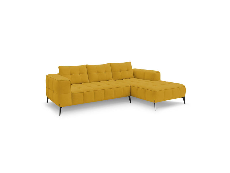 Canapé D'Angle Fixe - Anis - Tissu Texturé - Angle Droit