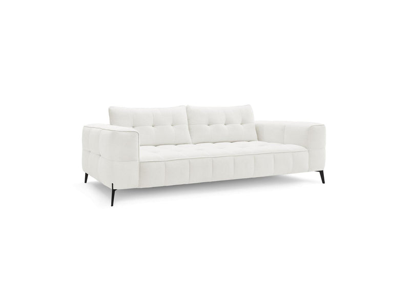 Canapé Droit Fixe 3 Places - Anis - Tissu Texturé