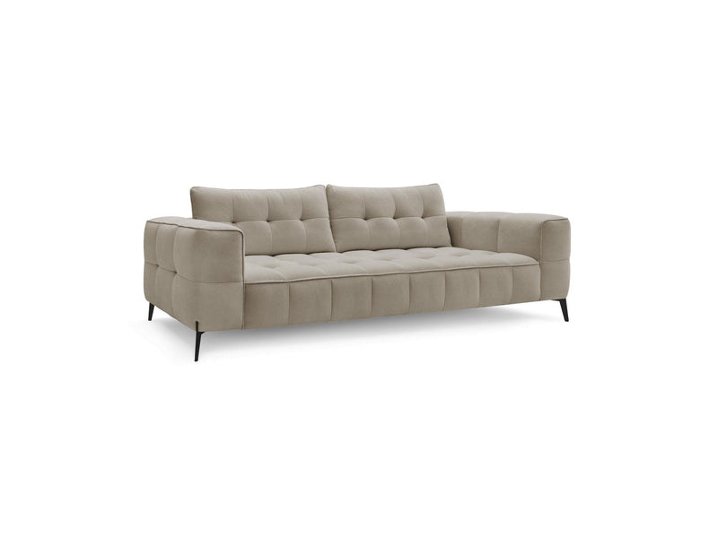 Canapé Droit Fixe 3 Places - Anis - Tissu Texturé