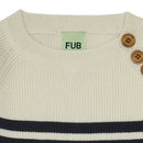 Jersey de algodón orgánico azul marino oscuro/crudo marca GOTS - Selección FUB en amaetc.com, concept store ecológico para niños