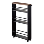 Carrello Portaoggetti con Maniglia - Tower - Nero