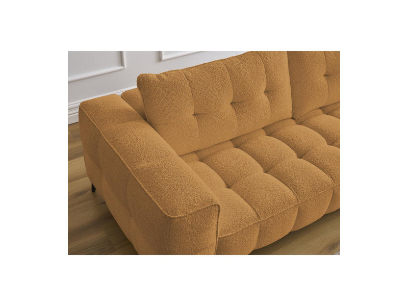 Canapé Droit Fixe 3 Places - Anis - Tissu Bouclette