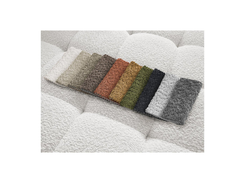 Canapé Droit Fixe 3 Places - Anis - Tissu Bouclette