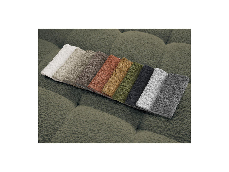 Canapé Droit Fixe 3 Places - Anis - Tissu Bouclette