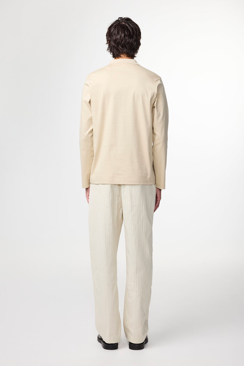 Polo Paul Ls - White Pepper