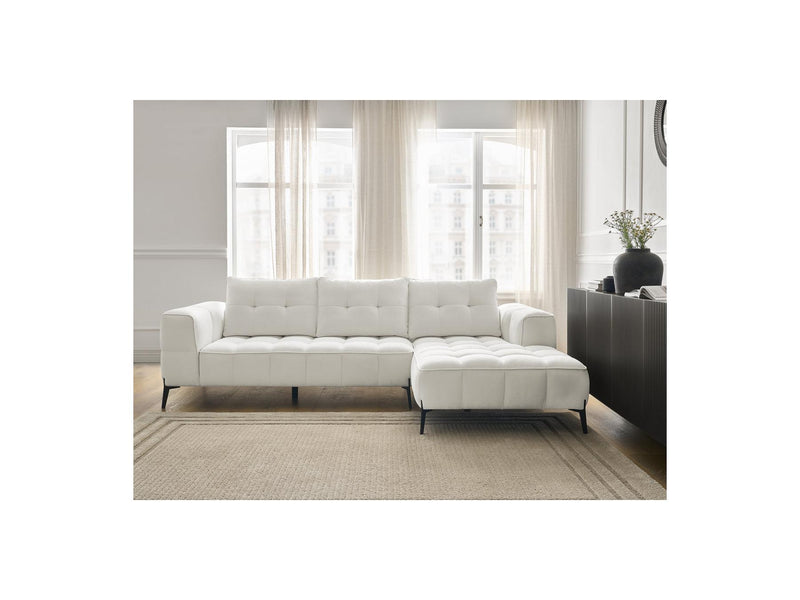 Canapé D'Angle Fixe - Anis - Tissu Texturé - Angle Droit