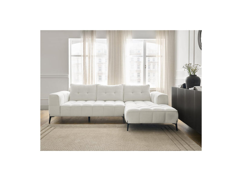 Canapé D'Angle Fixe - Anis - Tissu Texturé - Angle Droit