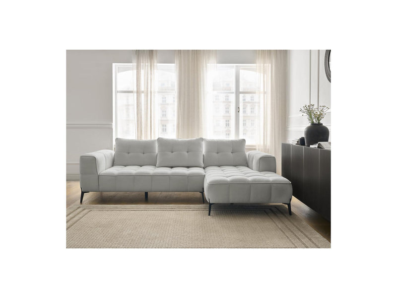 Canapé D'Angle Fixe - Anis - Tissu Texturé - Angle Droit