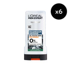 Lot De 6 - Men Expert Magnesium Defense Gel Douche Crème Peau Sensible 0% Alcool Enrichie En Magnésium & En Niaci
