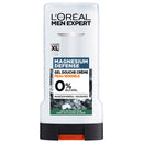 Lot De 6 - Men Expert Magnesium Defense Gel Douche Crème Peau Sensible 0% Alcool Enrichie En Magnésium & En Niaci
