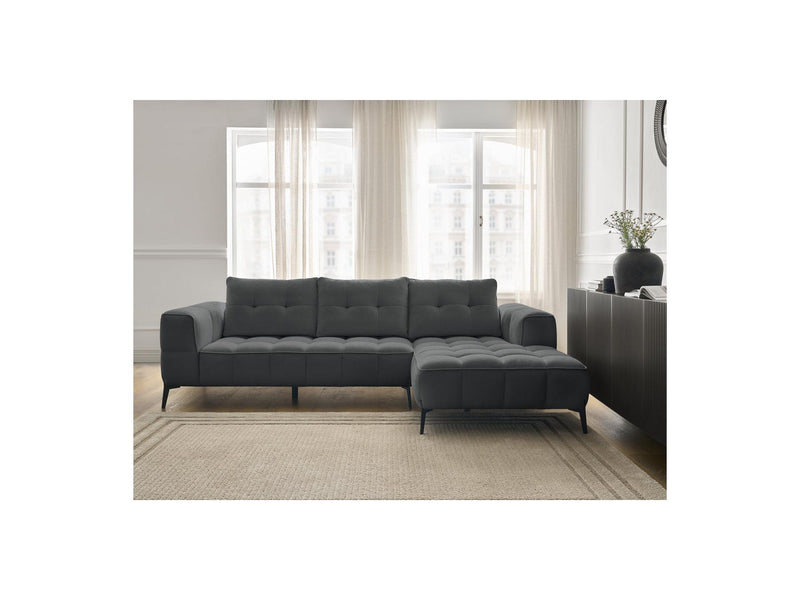 Canapé D'Angle Fixe - Anis - Tissu Texturé - Angle Droit