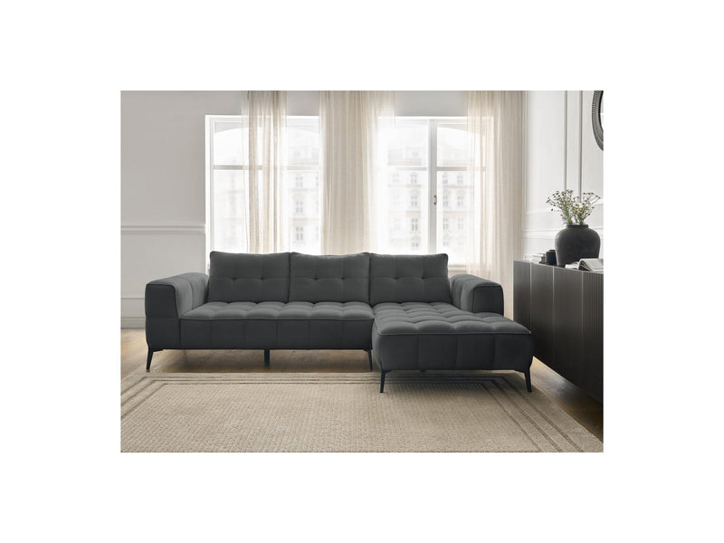 Canapé D'Angle Fixe - Anis - Tissu Texturé - Angle Droit