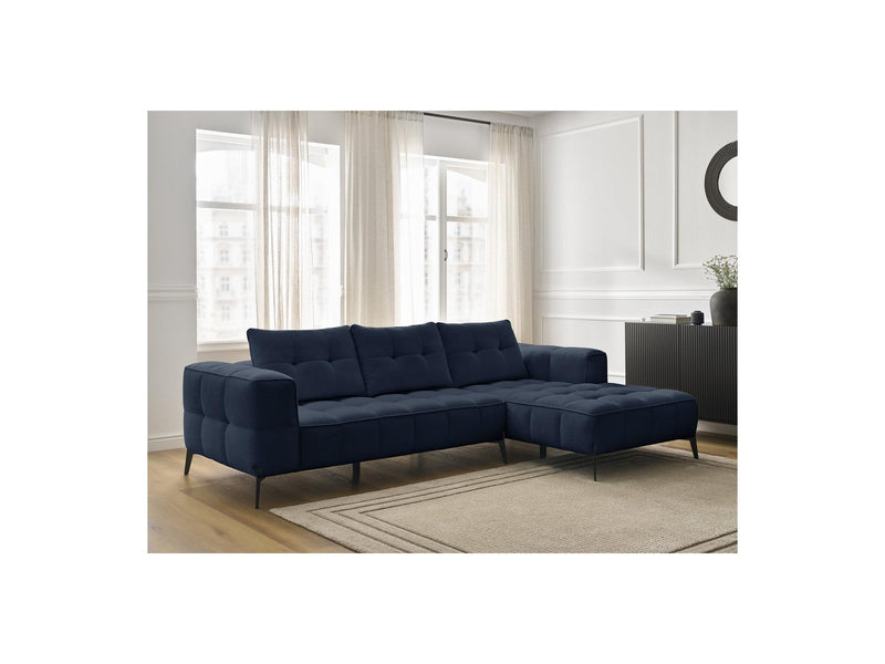 Canapé D'Angle Fixe - Anis - Tissu Texturé - Angle Droit