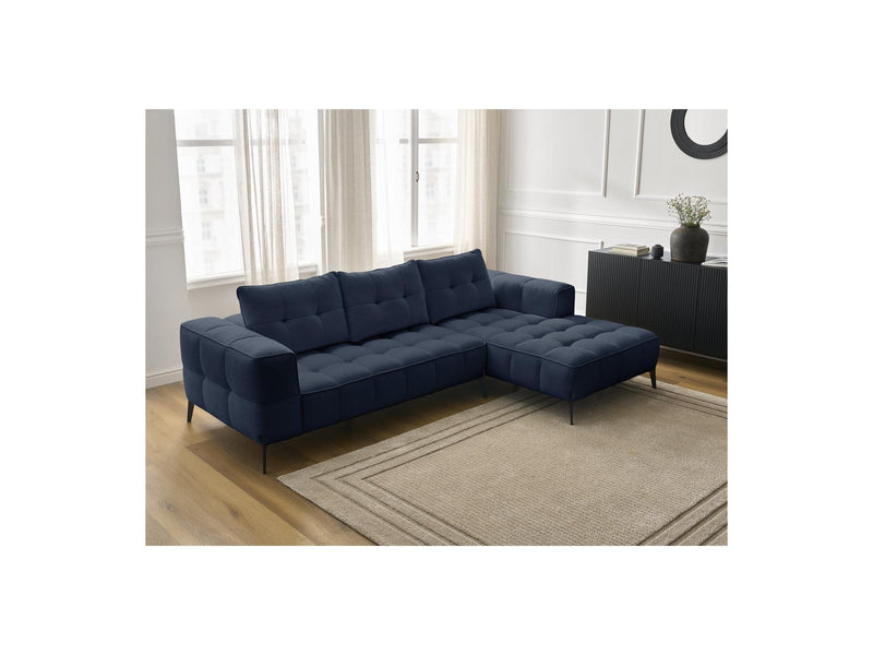 Canapé D'Angle Fixe - Anis - Tissu Texturé - Angle Droit