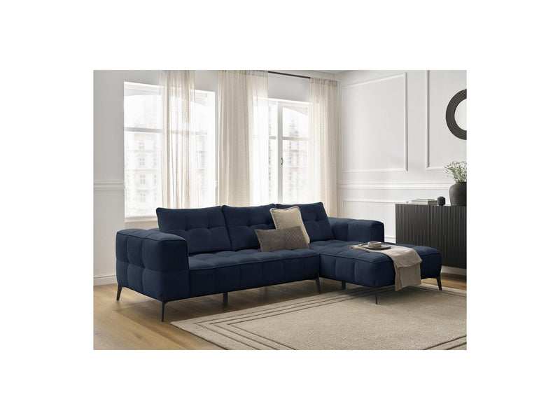 Canapé D'Angle Fixe - Anis - Tissu Texturé - Angle Droit