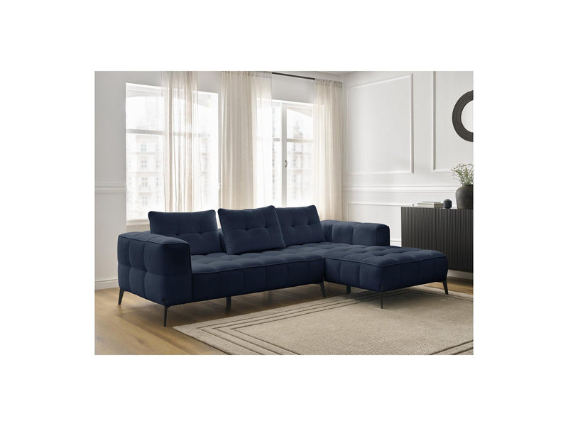 Canapé D'Angle Fixe - Anis - Tissu Texturé - Angle Droit