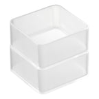 Set Of 2 Stackable S Organisers - Tower - Transparent