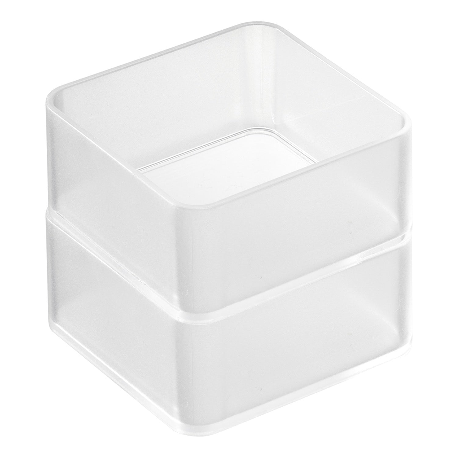 Set Of 2 Stackable S Organisers - Tower - Transparent