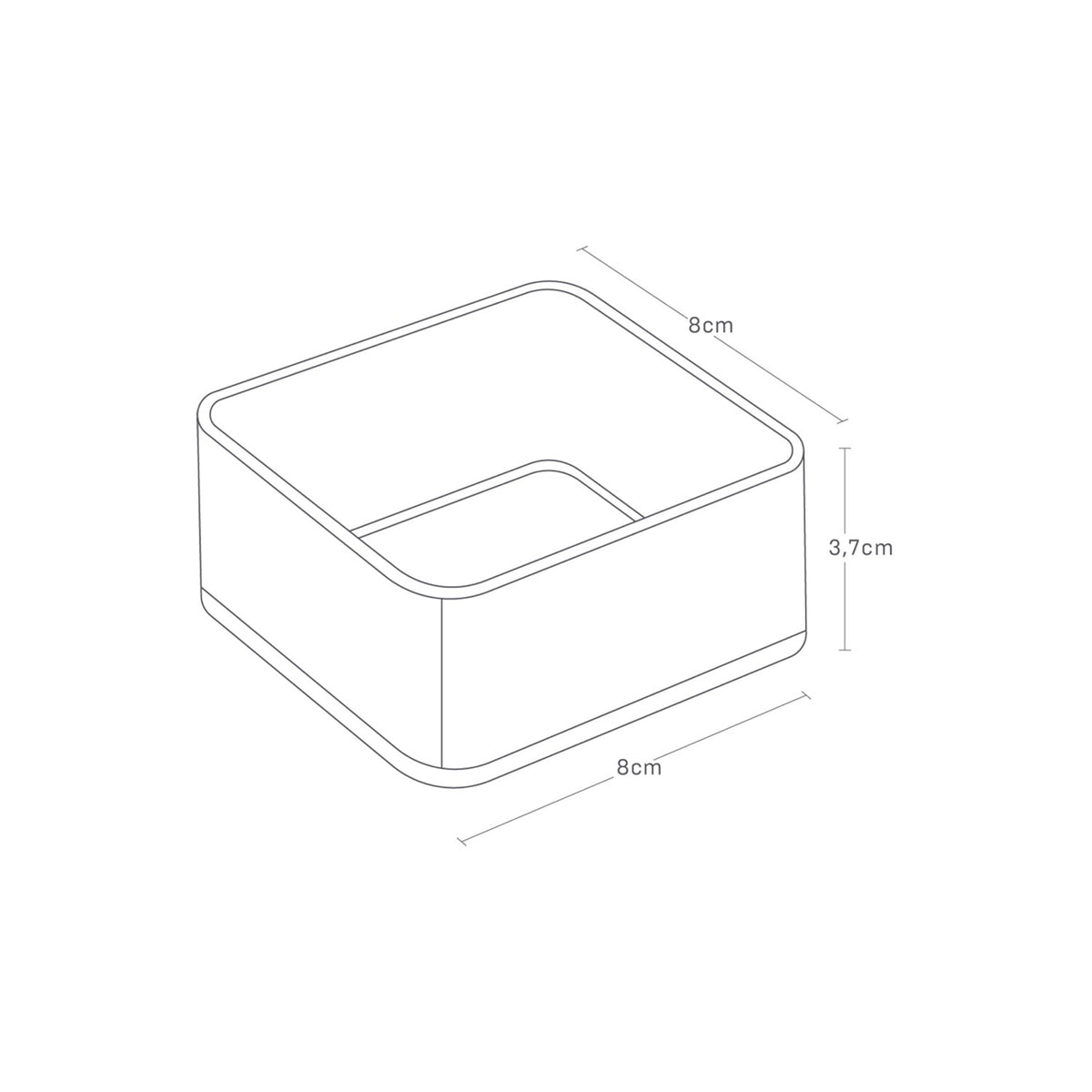 Conjunto De 2 Organizadores Apilables S - Tower - Transparente