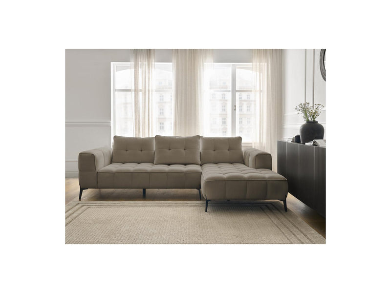 Canapé D'Angle Fixe - Anis - Tissu Texturé - Angle Droit