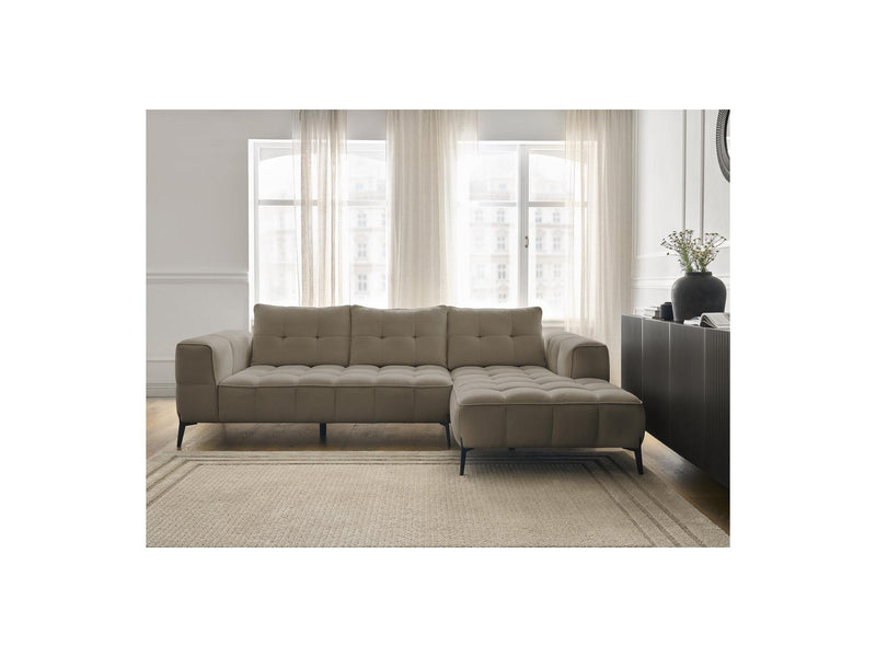 Canapé D'Angle Fixe - Anis - Tissu Texturé - Angle Droit