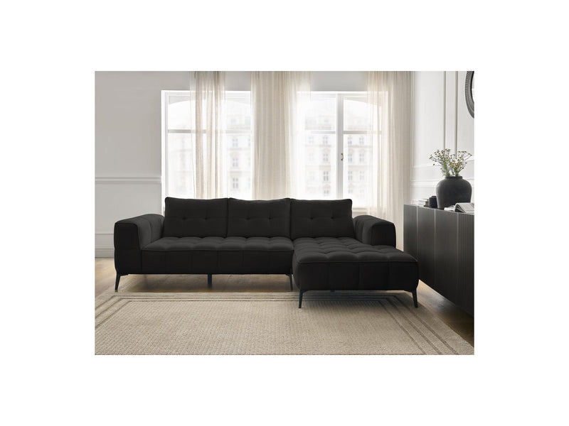 Canapé D'Angle Fixe - Anis - Tissu Texturé - Angle Droit