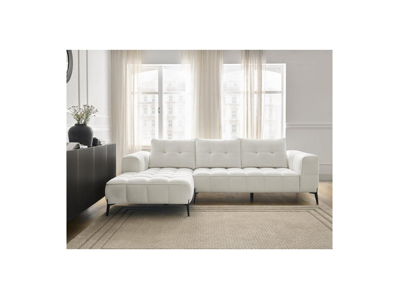 Canapé D'Angle Fixe - Anis - Tissu Texturé - Angle Gauche