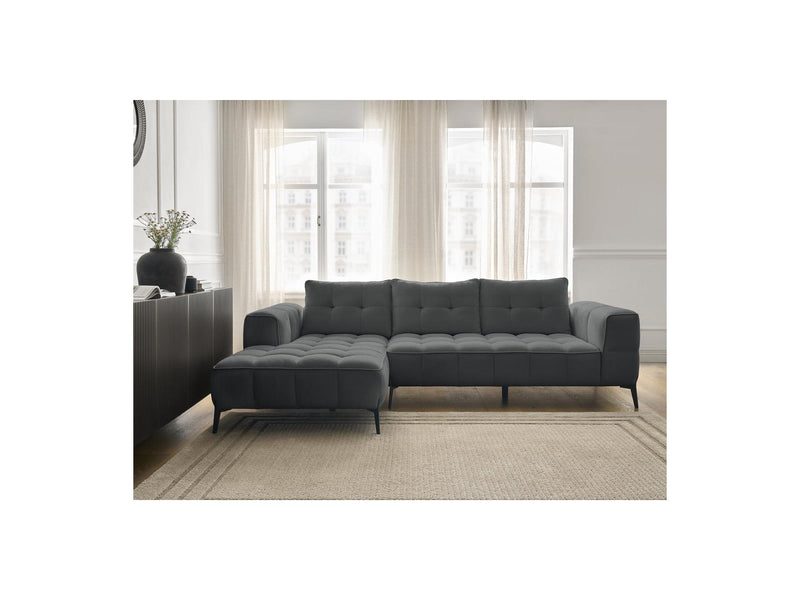 Canapé D'Angle Fixe - Anis - Tissu Texturé - Angle Gauche