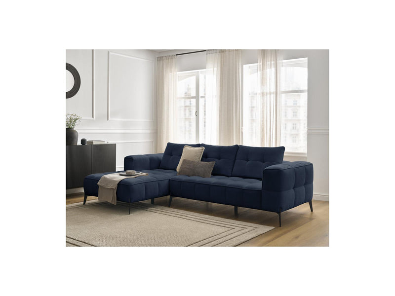 Canapé D'Angle Fixe - Anis - Tissu Texturé - Angle Gauche