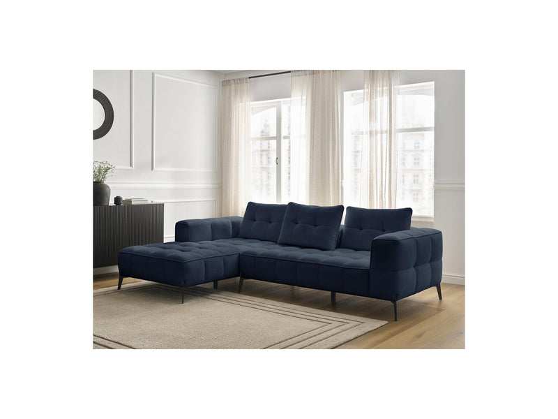 Canapé D'Angle Fixe - Anis - Tissu Texturé - Angle Gauche