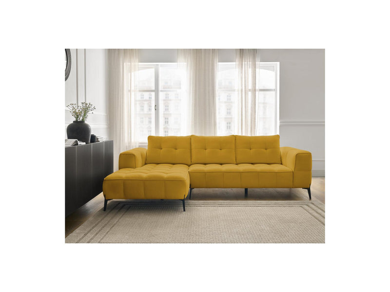 Canapé D'Angle Fixe - Anis - Tissu Texturé - Angle Gauche