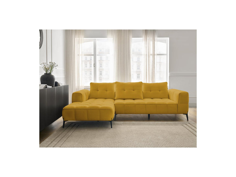 Canapé D'Angle Fixe - Anis - Tissu Texturé - Angle Gauche