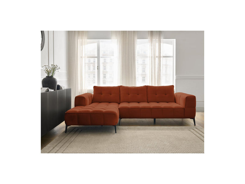 Canapé D'Angle Fixe - Anis - Tissu Texturé - Angle Gauche