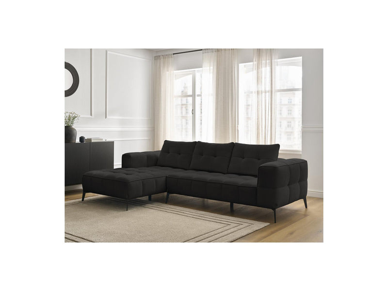 Canapé D'Angle Fixe - Anis - Tissu Texturé - Angle Gauche