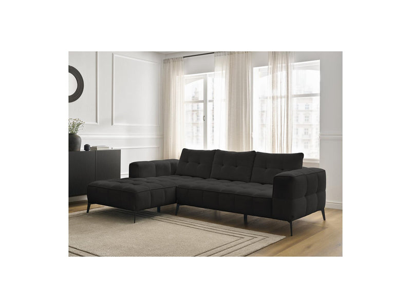 Canapé D'Angle Fixe - Anis - Tissu Texturé - Angle Gauche